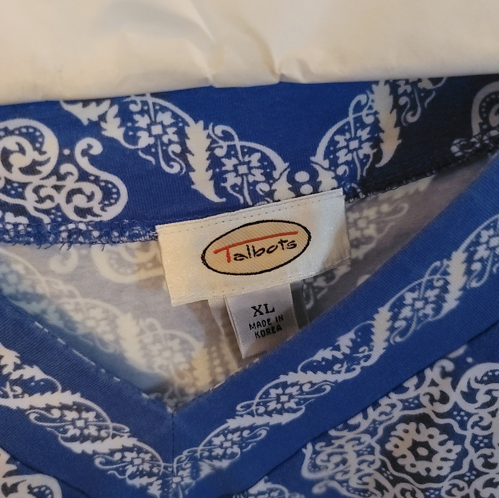Talbots Ladies Paisley Print 3/4 length sleeve